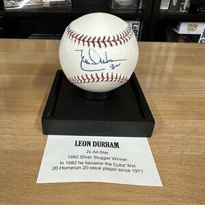Leon Durham Autographed Baseball Inscribed “Bull” TRISTAR 7065596 Authenticated